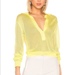 Tibi yellow polo